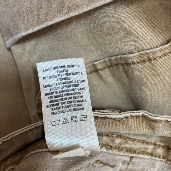 Aeropostale Midi Twill Short Rolled Hem Khaki Short Size 6 - Picture 5 of 6